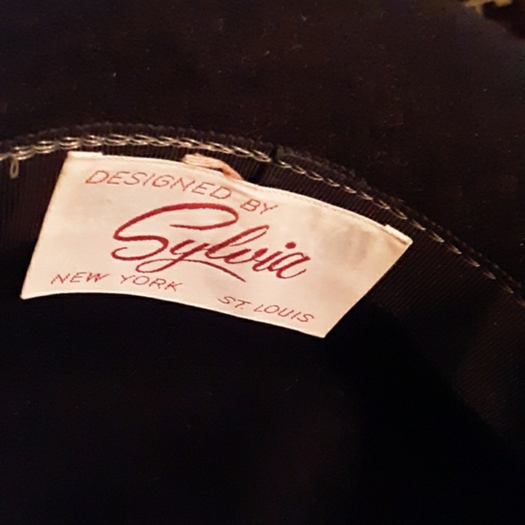 Black Wool feather Woman Dress Hat - Picture 6 of 7